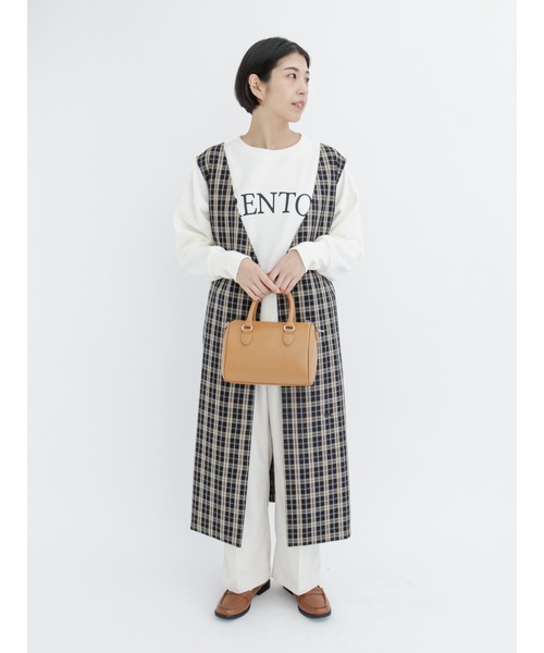 Lugnoncure(ルノンキュール)の「【BRING Material】ジレワンピース(ワンピース・レディース・ネイビー/ブラウン/ブラック・フリ-)」の3枚目の写真