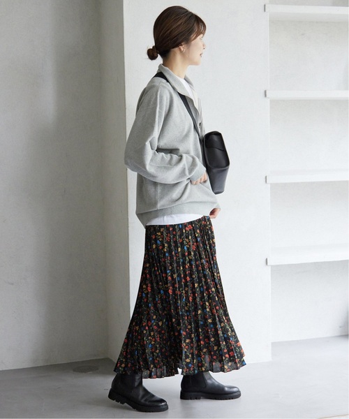 SLOBE IENA MAJOLICAティアプリーツスカート black SLOBE IENA