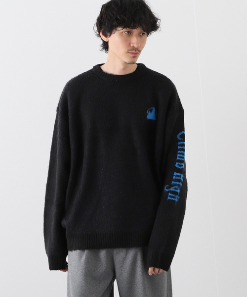 JOURNAL STANDARD(ジャーナルスタンダード)の「【CLIMB HIGH / クライムハイ】Sleeve logo sweater(ニット/セーター・メンズ・グリーン/ブラック・LARGE/MEDIUM)」の2枚目の写真