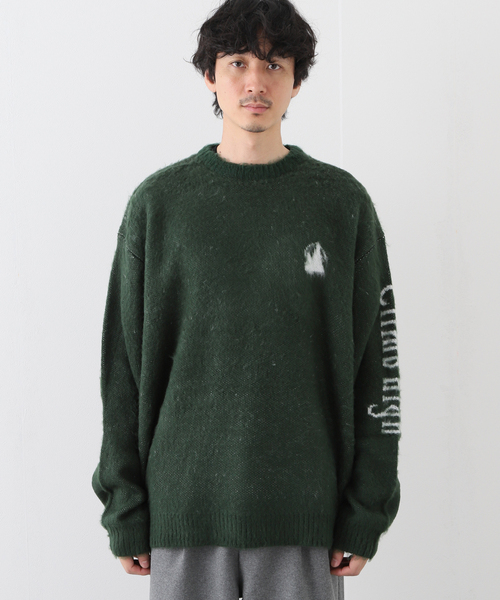 JOURNAL STANDARD(ジャーナルスタンダード)の「【CLIMB HIGH / クライムハイ】Sleeve logo sweater(ニット/セーター・メンズ・グリーン/ブラック・LARGE/MEDIUM)」の4枚目の写真