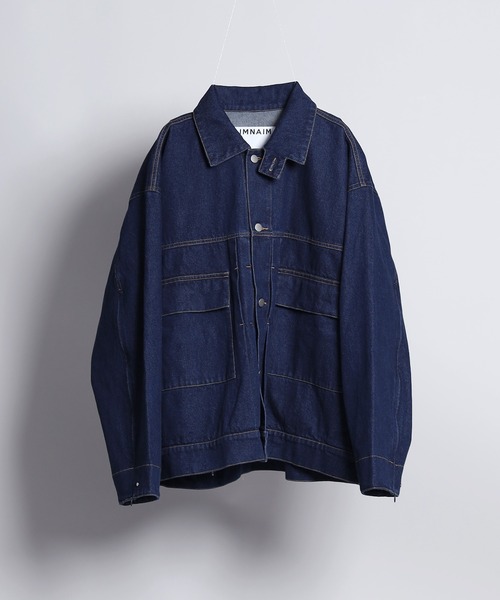 AIMNAIM（エイムネイム）の「VENT DENIM JACKET 袖ファスナー　ワイド　デニムジャケット　Gジャン　＜セットアップ対応可能＞（デニムジャケット・メンズ・ブラック/ネイビー・MEDIUM/LARGE）」の6枚目の写真
