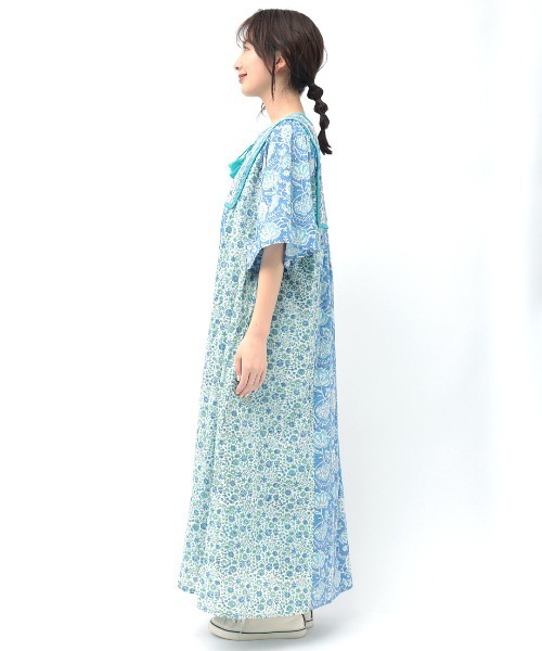 チチカカ（チチカカ）の「エコフレンドリー パッチブロックプリントワンピース（ワンピース・レディース・ピンク/ブルー・FREE）」の9枚目の写真