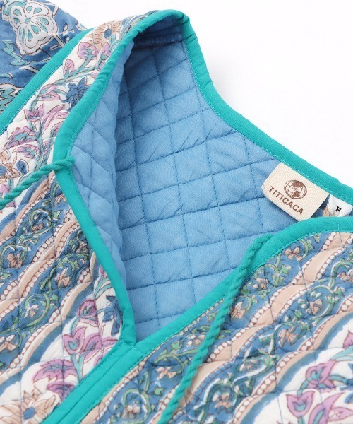 チチカカ（チチカカ）の「エコフレンドリー パッチブロックプリントワンピース（ワンピース・レディース・ピンク/ブルー・FREE）」の17枚目の写真