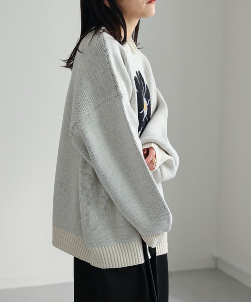 ap retro（アプレトロ）の「ジャガードフラワーニットプルオーバー（ニット/セーター・レディース・アイボリー/ブラック・FREE）」の22枚目の写真