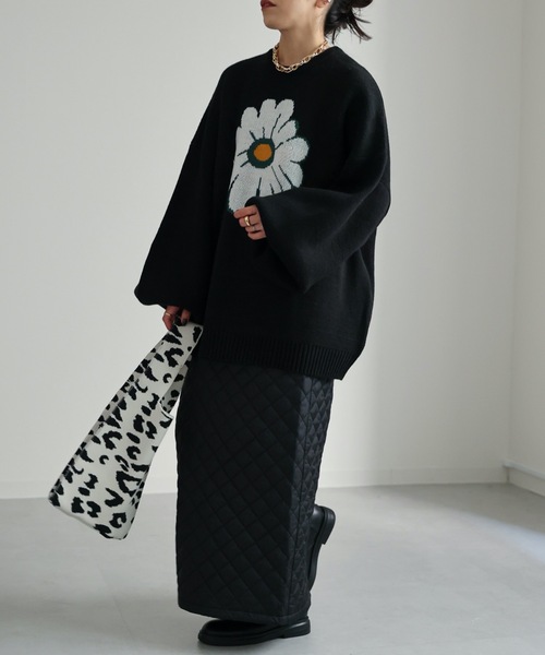 ap retro（アプレトロ）の「ジャガードフラワーニットプルオーバー（ニット/セーター・レディース・アイボリー/ブラック・FREE）」の20枚目の写真