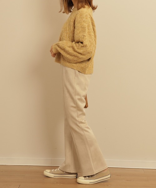 mil（ミル）の「スエードライクセミフレアパンツ（その他パンツ・レディース・モカ/ミント・M/XS/S）」の7枚目の写真