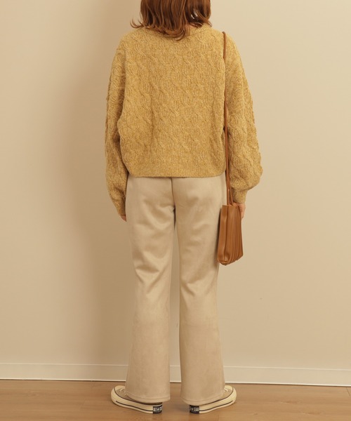 mil（ミル）の「スエードライクセミフレアパンツ（その他パンツ・レディース・モカ/ミント・M/XS/S）」の8枚目の写真