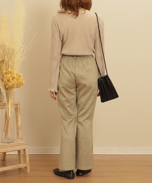 mil（ミル）の「スエードライクセミフレアパンツ（その他パンツ・レディース・モカ/ミント・M/XS/S）」の5枚目の写真