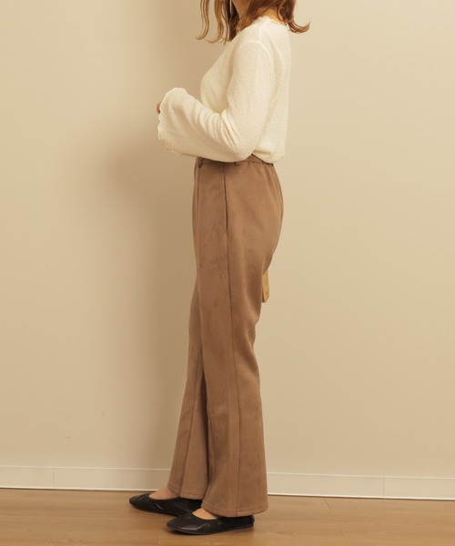 mil（ミル）の「スエードライクセミフレアパンツ（その他パンツ・レディース・モカ/ミント・M/XS/S）」の10枚目の写真