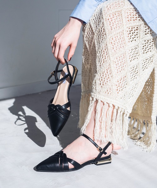 【EVOL】アンクルストラップデザインヒールパンプスIU5064