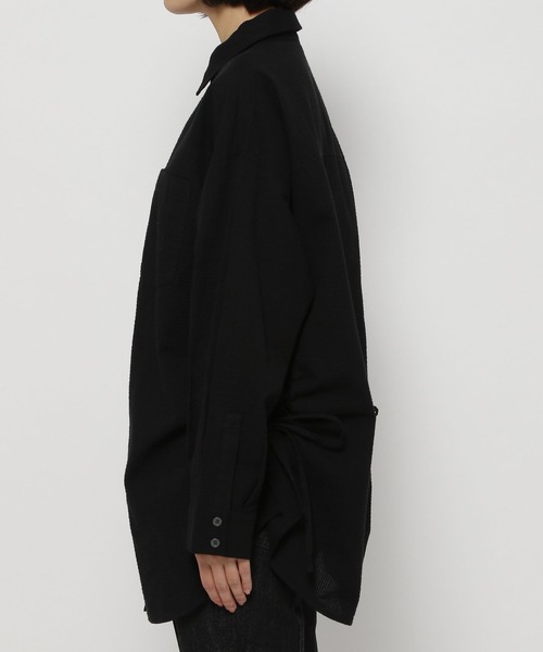 PAGEBOY(ページボーイ)の「ウエストドロストシャツ(シャツ/ブラウス・レディース・ブルー系その他/ブラック/オフホワイト・FREE)」の14枚目の写真