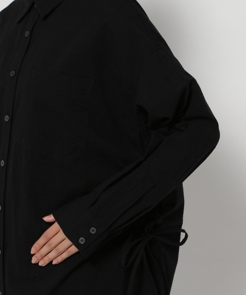 PAGEBOY(ページボーイ)の「ウエストドロストシャツ(シャツ/ブラウス・レディース・ブルー系その他/ブラック/オフホワイト・FREE)」の10枚目の写真