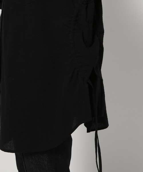 PAGEBOY(ページボーイ)の「ウエストドロストシャツ(シャツ/ブラウス・レディース・ブルー系その他/ブラック/オフホワイト・FREE)」の8枚目の写真