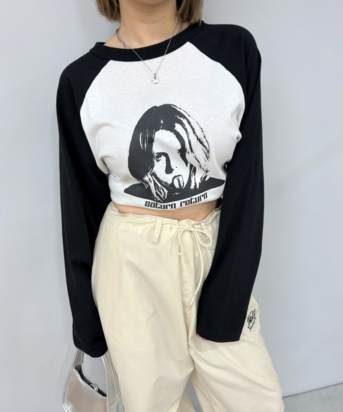 WHO'S WHO gallery(フーズフーギャラリー)の「シャーロットラグランロンT(Tシャツ/カットソー・レディース・オフホワイト/チャコールグレー・FREE)」の13枚目の写真