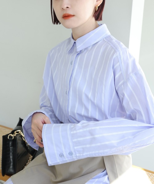 one after another NICE CLAUP(ワンアフターアナザーナイスクラップ)の「巻きスカートセットシャツワンピース(ワンピース・レディース・ブラック/ピンク系その他/ベージュ・FREE)」の22枚目の写真