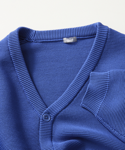 JOURNAL STANDARD relume(ジャーナルスタンダード レリューム)の「【カーディガン+カットソーの2点SET】リサイクルポリ ガーターカーディガン(カーディガン/ボレロ・メンズ・ブラック/カーキ/イエロー/オレンジ/ブルー/ベージュ系その他/グリーン系その他/ブラックミックス・MEDIUM/LARGE)」の6枚目の写真