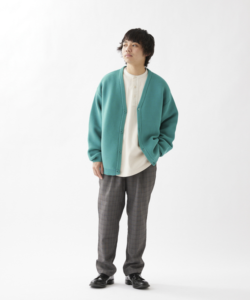 JOURNAL STANDARD relume(ジャーナルスタンダード レリューム)の「【カーディガン+カットソーの2点SET】リサイクルポリ ガーターカーディガン(カーディガン/ボレロ・メンズ・ブラック/カーキ/イエロー/オレンジ/ブルー/ベージュ系その他/グリーン系その他/ブラックミックス・MEDIUM/LARGE)」の15枚目の写真