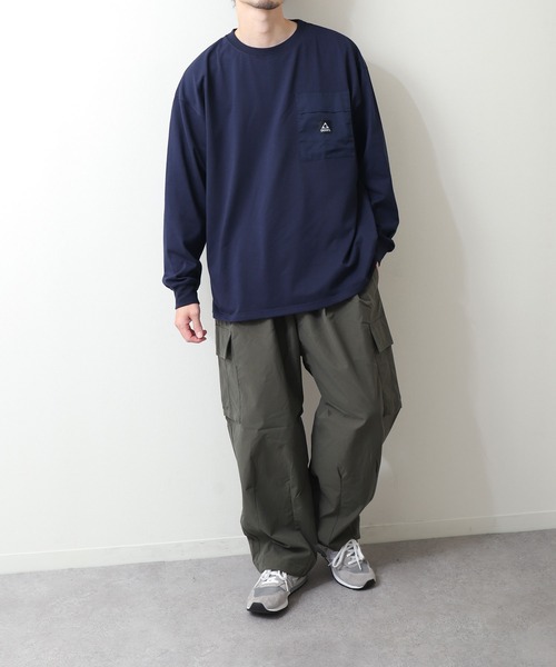 GERRY（ジェリー）の「【GERRY】 ロゴ高機能ポケット長袖Tシャツ（Tシャツ/カットソー・レディース・グレイッシュベージュ/ホワイト/ダークブルー・MEDIUM/LARGE/X-LARGE）」の13枚目の写真