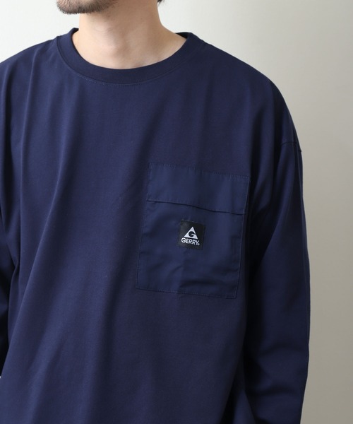 GERRY（ジェリー）の「【GERRY】 ロゴ高機能ポケット長袖Tシャツ（Tシャツ/カットソー・レディース・グレイッシュベージュ/ホワイト/ダークブルー・MEDIUM/LARGE/X-LARGE）」の12枚目の写真