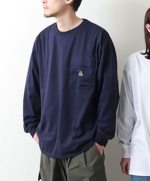 GERRY（ジェリー）の「【GERRY】 ロゴ高機能ポケット長袖Tシャツ（Tシャツ/カットソー・レディース・グレイッシュベージュ/ホワイト/ダークブルー・MEDIUM/LARGE/X-LARGE）」の11枚目の写真