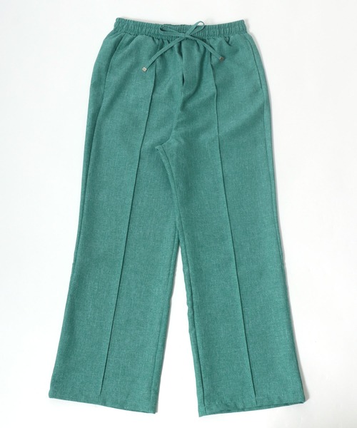 Salong hameu(サロン ハミュー)の「フェイクリネン センタープリーツワイドパンツ レディース/スラックス イージーパンツ(スラックス・レディース・グリーン/ベージュ/イエロー/カーキ/ブラック・M/L)」の19枚目の写真