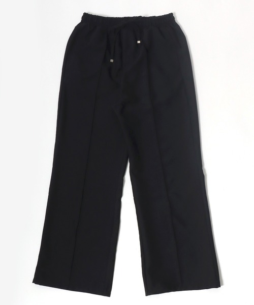 Salong hameu(サロン ハミュー)の「フェイクリネン センタープリーツワイドパンツ レディース/スラックス イージーパンツ(スラックス・レディース・グリーン/ベージュ/イエロー/カーキ/ブラック・M/L)」の13枚目の写真