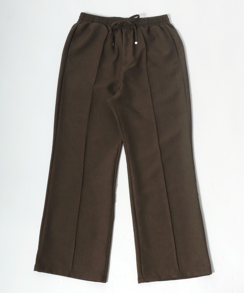 Salong hameu(サロン ハミュー)の「フェイクリネン センタープリーツワイドパンツ レディース/スラックス イージーパンツ(スラックス・レディース・グリーン/ベージュ/イエロー/カーキ/ブラック・M/L)」の17枚目の写真