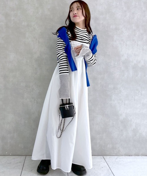 w closet（ダブルクローゼット）の「刺繍入り配色ハイネックプル