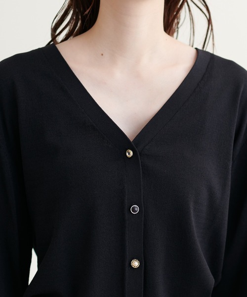natural couture(ナチュラルクチュール)の「いろいろ釦ベーシックカーディガン(カーディガン/ボレロ・レディース・オフホワイト/オレンジ/ミント/ピンクベージュ/ブラック・FREE)」の22枚目の写真