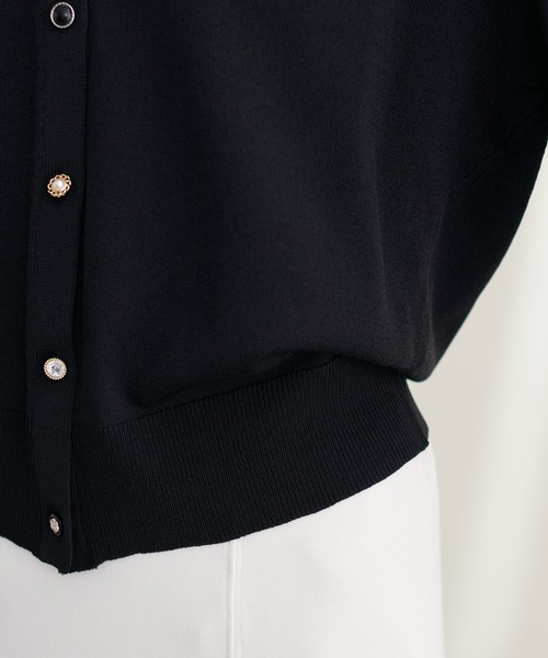 natural couture(ナチュラルクチュール)の「いろいろ釦ベーシックカーディガン(カーディガン/ボレロ・レディース・オフホワイト/オレンジ/ミント/ピンクベージュ/ブラック・FREE)」の14枚目の写真