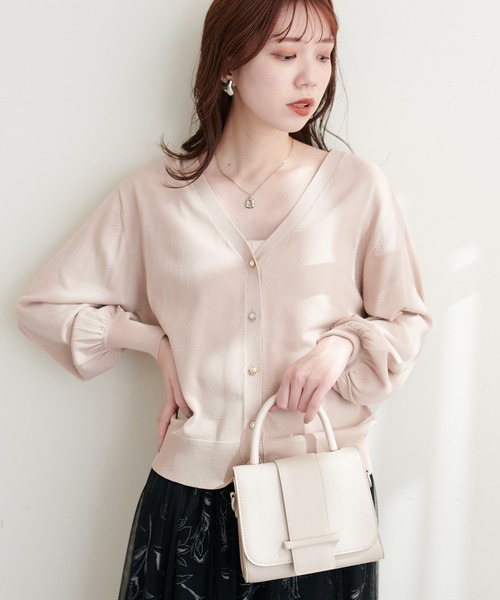 natural couture(ナチュラルクチュール)の「いろいろ釦ベーシックカーディガン(カーディガン/ボレロ・レディース・オフホワイト/オレンジ/ミント/ピンクベージュ/ブラック・FREE)」の17枚目の写真
