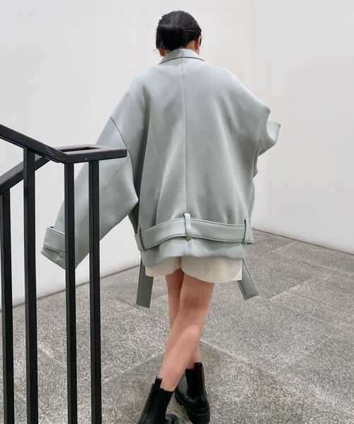 Couleur Meler（クルールメリー）の「Couleur Meler imoko　ダンボールオーバージャケット（その他アウター・レディース・ミント/ブラック系その他・FREE）」の17枚目の写真