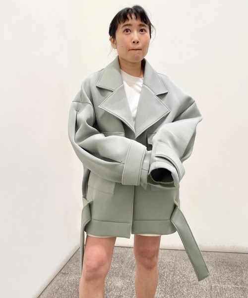 Couleur Meler（クルールメリー）の「Couleur Meler imoko　ダンボールオーバージャケット（その他アウター・レディース・ミント/ブラック系その他・FREE）」の20枚目の写真