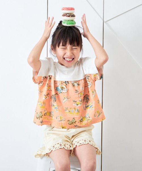 MAKE YOUR DAY（メイクユアデイ）の「裾編みモチーフショートパンツ■80～140cm（その他パンツ・キッズ・キャメル/ピンク/アイボリー・120/130/90/100/140/80/110）」の8枚目の写真