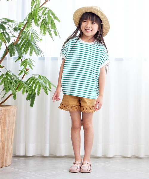 MAKE YOUR DAY（メイクユアデイ）の「裾編みモチーフショートパンツ■80～140cm（その他パンツ・キッズ・キャメル/ピンク/アイボリー・120/130/90/100/140/80/110）」の9枚目の写真