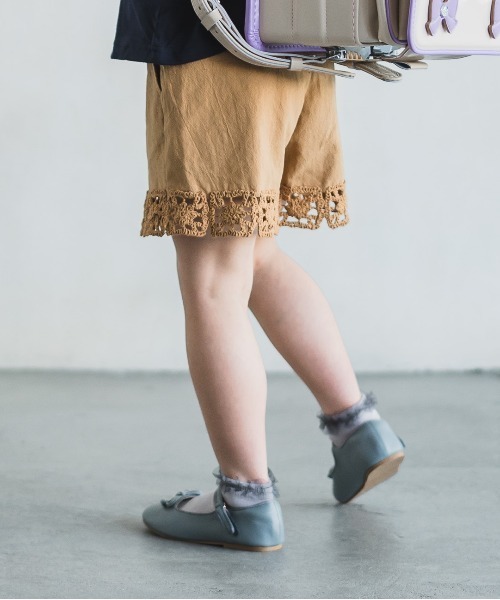 MAKE YOUR DAY（メイクユアデイ）の「裾編みモチーフショートパンツ■80～140cm（その他パンツ・キッズ・キャメル/ピンク/アイボリー・120/130/90/100/140/80/110）」の21枚目の写真