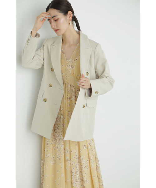 JILL STUART(ジルスチュアート)の「◆コットンリネンダブルジャケット(テーラードジャケット・レディース・ベージュ/ブラック・MEDIUM/SMALL)」の20枚目の写真
