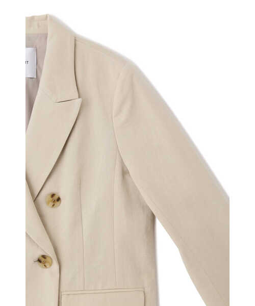 JILL STUART(ジルスチュアート)の「◆コットンリネンダブルジャケット(テーラードジャケット・レディース・ベージュ/ブラック・MEDIUM/SMALL)」の14枚目の写真