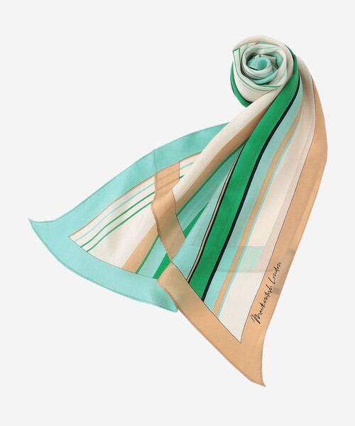 MACKINTOSH LONDON（マッキントッシュ ロンドン）の「マルチストライプ剣先スカーフ（ストール/ショール・レディース・グリーン系その他3・FREE）」の2枚目の写真