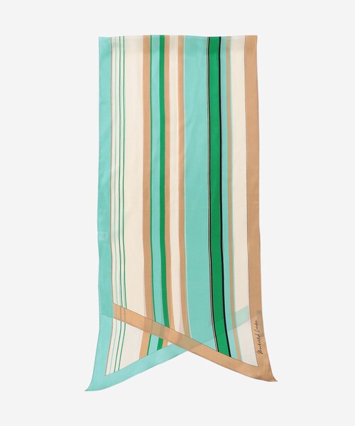 MACKINTOSH LONDON（マッキントッシュ ロンドン）の「マルチストライプ剣先スカーフ（ストール/ショール・レディース・グリーン系その他3・FREE）」の4枚目の写真