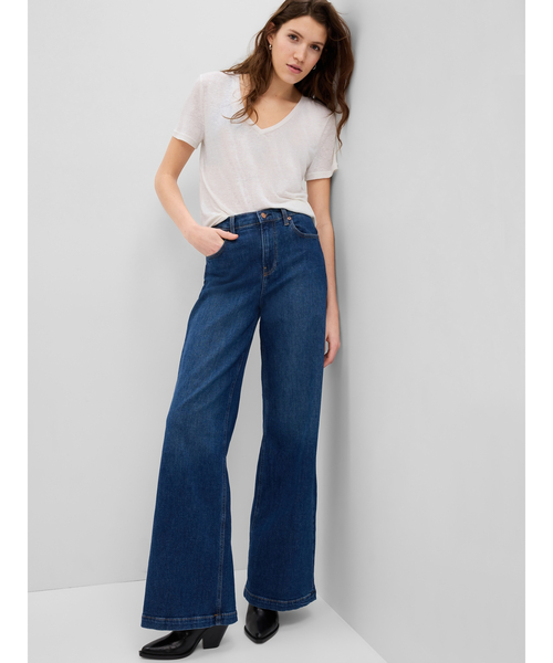 GAP（ギャップ）の「リネンブレンド Tシャツ（Tシャツ/カットソー・レディース・ブラック/グリーン/ホワイト/グリーン系その他・M/L/XL/XXS/S/XS）」の6枚目の写真