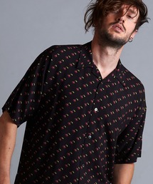【NO ID.】Cherry Print Open Collar Shirt / チェリー プリント オープン カラー シャツ