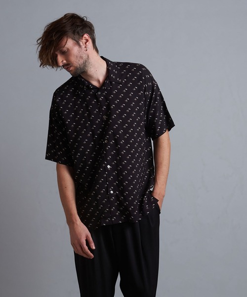 NO ID.（ノーアイディ）の「【NO ID.】Cherry Print Open Collar Shirt / チェリー プリント オープン カラー シャツ（シャツ/ブラウス・メンズ・ブルー/ブラック/レッド・ONE SIZE）」の18枚目の写真