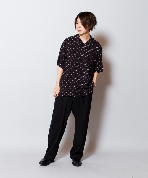 NO ID.（ノーアイディ）の「【NO ID.】Cherry Print Open Collar Shirt / チェリー プリント オープン カラー シャツ（シャツ/ブラウス・メンズ・ブルー/ブラック/レッド・ONE SIZE）」の11枚目の写真