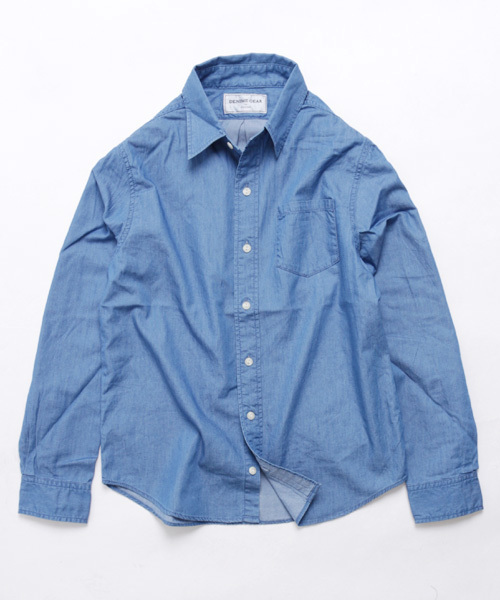 Denime（ドゥニーム）の「CHAMBRAY SHIRTS/シャンブレーシャツ（シャツ/ブラウス・レディース・ライトインディゴブルー/インディゴブルー・FREE）」の2枚目の写真