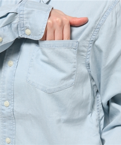 Denime（ドゥニーム）の「CHAMBRAY SHIRTS/シャンブレーシャツ（シャツ/ブラウス・レディース・ライトインディゴブルー/インディゴブルー・FREE）」の8枚目の写真
