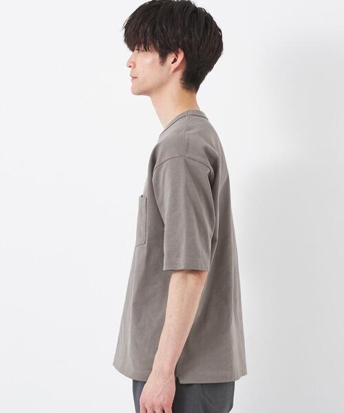 green label relaxing(グリーンレーベルリラクシング)の「ヘビーウェイト クルーネック Tシャツ(Tシャツ/カットソー・メンズ・ネイビー/ターコイズブルー/オフホワイト/ダークグレー・XXL/S/XL/M/L)」の15枚目の写真