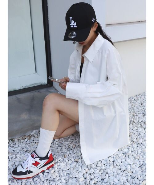 EVRIS（エヴリス）の「ワンポイントベーシックオーバーサイズシャツ（シャツ/ブラウス・レディース・ホワイト/イエロー/ブルー・FREE）」の12枚目の写真