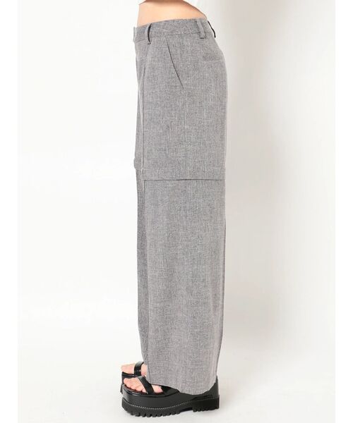 MURUA（ムルーア）の「ローライズカッティングパンツ【2way】（スラックス・レディース・グレー/ブラック・1/2）」の15枚目の写真