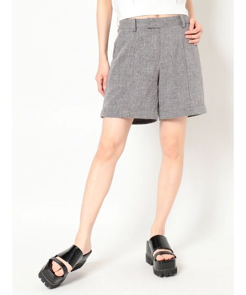 MURUA（ムルーア）の「ローライズカッティングパンツ【2way】（スラックス・レディース・グレー/ブラック・1/2）」の4枚目の写真